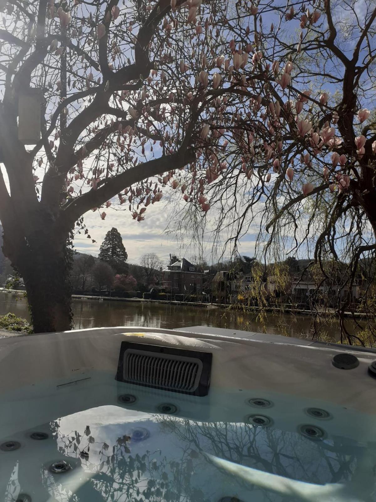 فيلا Pieds Dans L'Eau Private Wellness Bordure De Meuse Lustin المظهر الخارجي الصورة